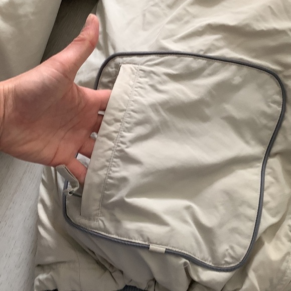 Ecko Function Silver Beige Reversible Down Jacket size Large bomber winter ski - Picture 5 of 16